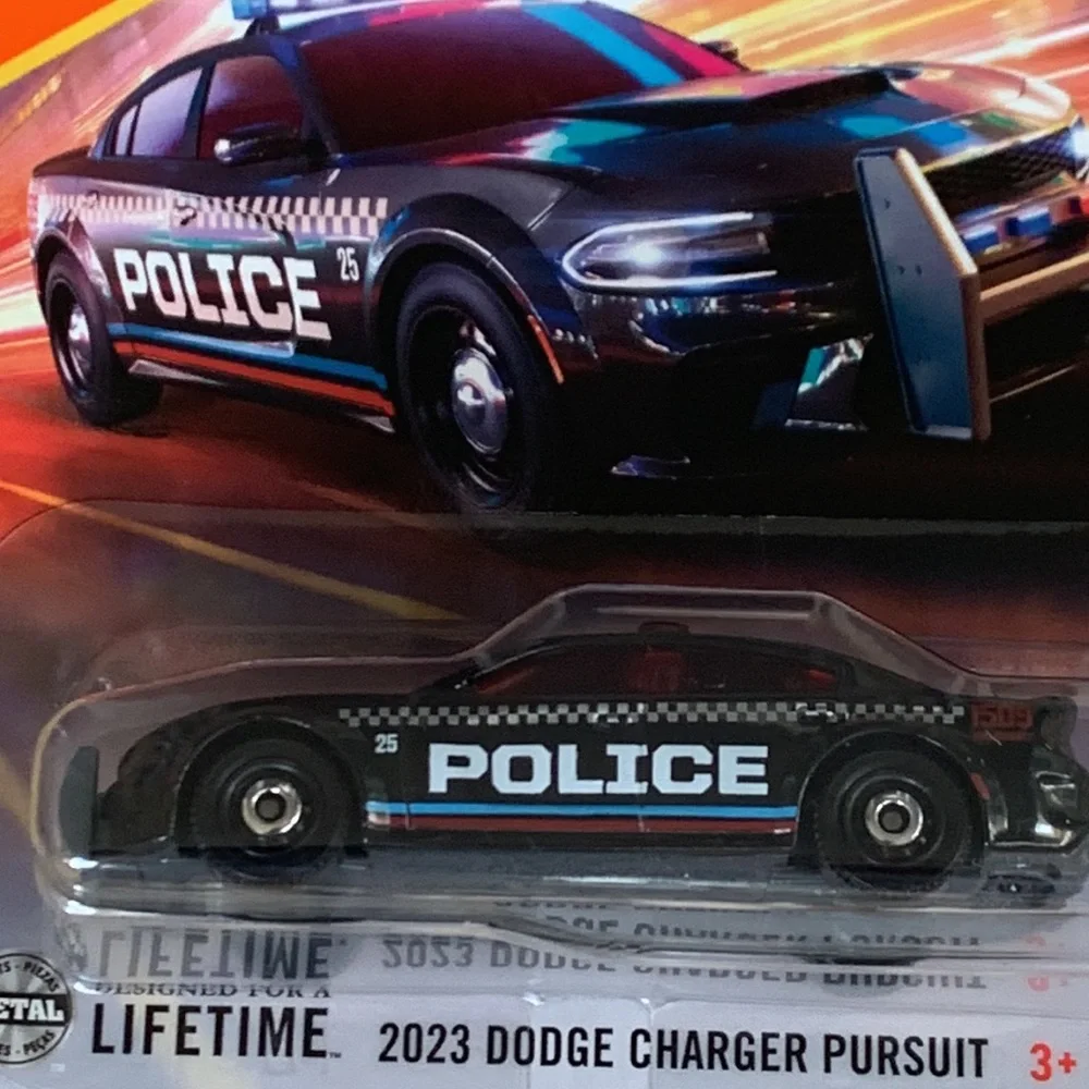 2023 Dodge Charger Pursuit Police Black Cop Car Matchbox Diecast MB1509 New 2025